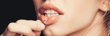 photo d'un piercing lèvre