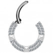 Anneau charnire en Titane  arcs de zirconiums fins et pyramides (septum et oreille)
