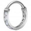 Anneau charnire Titane  bandeau zirconiums (lvre, septum, oreille...)