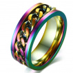 Bague acier Rainbow Link