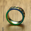 Bague acier Rainbow Link