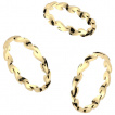 Bague femme couronne de feuilles en acier doré
