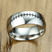 Bague homme acier  couture grave style baseball