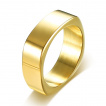 Bague homme acier Gold Square