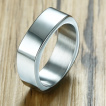 Bague homme acier Silver Square