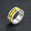 Bague homme acier style cinma