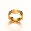 Bague homme dorée en tungstene à bande brossée mate