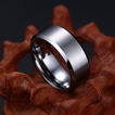 Bague homme grise en tungstene  bandeau bross