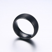 Bague homme noire bombe en tungstne bross