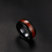 Bague homme tungstene Black'n Wood