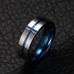 Bague homme tungstene Blue Cross