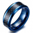 Bague homme tungstene Blue Race