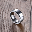 Bague homme tungstene  bords en arcs