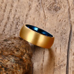 Bague homme tungstene Gold'n Blue