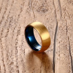 Bague homme tungstene Gold'n Blue