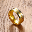 Bague homme tungstene Gold Railway