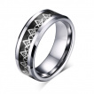 Bague homme tungstene Silver Masonic