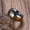 Bague homme tungstene Wood'n Stone