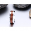 Bague homme tungstene Wood Style