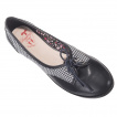 Ballerines rock  tissu noir et blanc modle Kendra - Banned