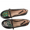 Ballerines rockabilly noires  cussons cranes de sucre cactus - Banned