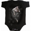 Body bb  empreintes de pattes et poche chaton