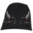Bonnet gothique à cornes et roses noires