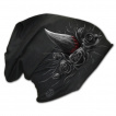 Bonnet gothique à cornes et roses noires