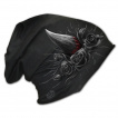 Bonnet gothique  cornes et roses noires 