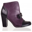 Bottines  noeud papillon modle Dolores - Noir et violet - Banned