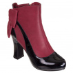 Bottines  talons et noeud papillon - Noir et bordeaux - Banned