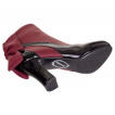 Bottines à talons et noeud papillon - Noir et bordeaux - Banned