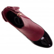 Bottines à talons et noeud papillon - Noir et bordeaux - Banned