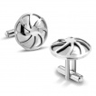 Boutons de manchettes acier design style moulin