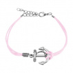 Bracelet fantaisie en similicuir avec ancre de marine