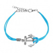 Bracelet fantaisie en similicuir avec ancre de marine