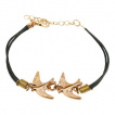 Bracelet fantaisie en similicuir avec couple de colombes