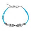 Bracelet fantaisie en similicuir avec couple de hiboux