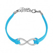 Bracelet fantaisie en similicuir avec large symbole de l'infini