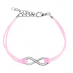 Bracelet fantaisie en similicuir avec symbole de l'infini