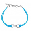 Bracelet fantaisie en similicuir avec symbole de l'infini