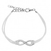 Bracelet fantaisie en similicuir avec symbole de l'infini