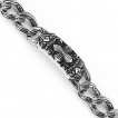 Bracelet homme acier à plaque et maillons à gravures celtiques