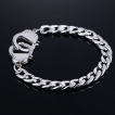 Bracelet homme acier  attaches en forme de menottes