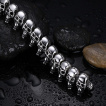 Bracelet homme acier Biker Skull Chain