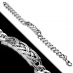 Bracelet homme acier à plaque tressée style celtique