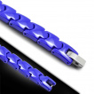 Bracelet homme en cramique bleue  maillons style puzzle