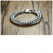 Bracelet homme à larges maillons style cubain en acier