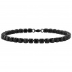 Bracelet homme rivire de zirconiums noirs