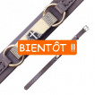 Bracelet homme similicuir marron à plaque avec prière gravée
